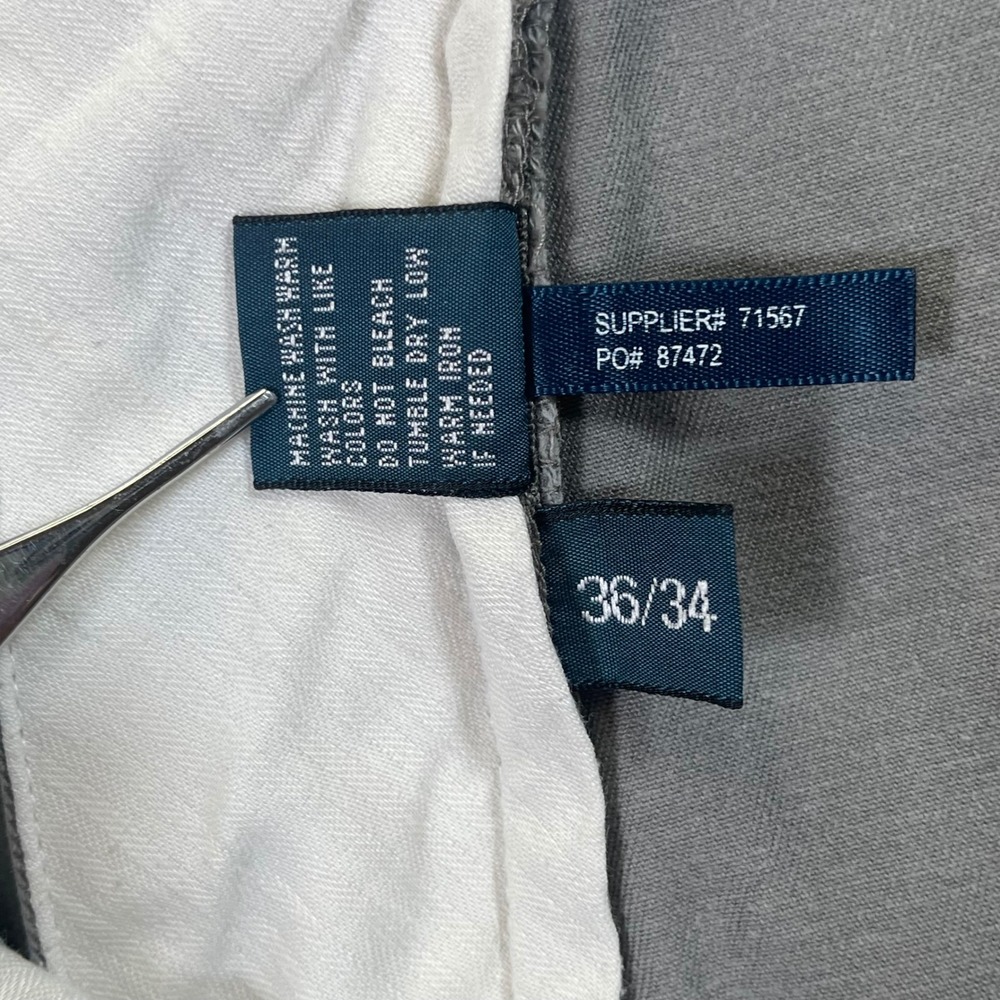 Vintage 90s Polo Ralph Lauren Preston Pant Gray Chino Classic Preppy 36x34 - Picture 4 of 11